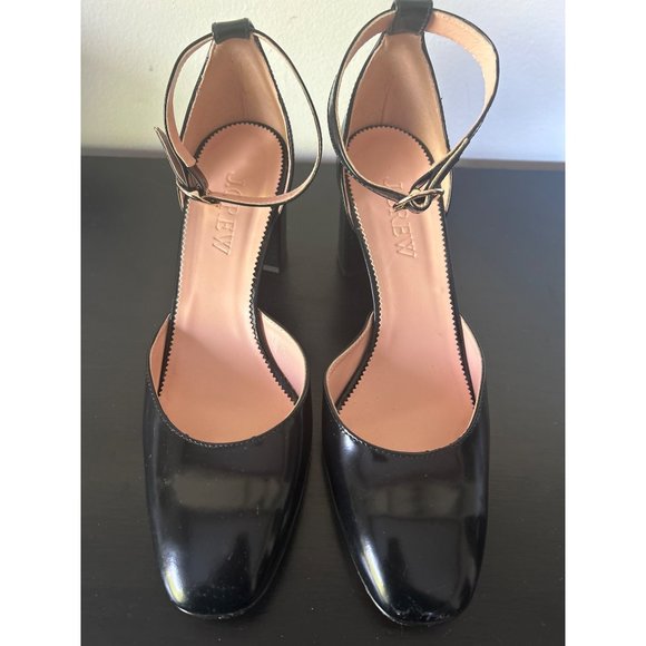 J. Crew Shoes Maisie Anklestrap Heels In Leather Bt97 Size 9 Poshmark
